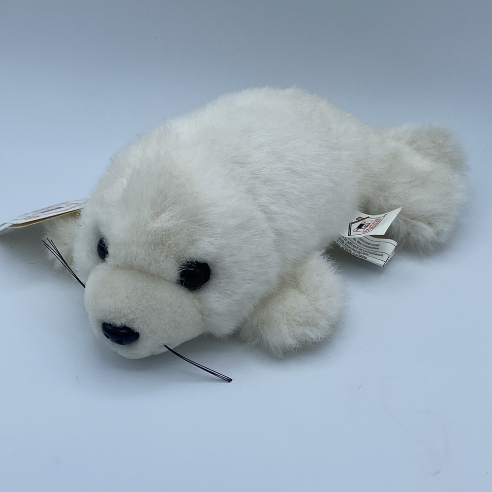 Animal House Seal white baby pup plush toy Arctic marine animal soft furry